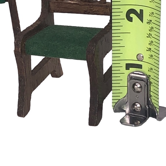 Set of 3 Miniature Dollhouse Wooden Dining Room Chairs - Picture 7 of 13